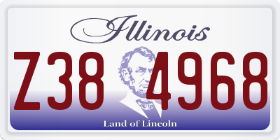 IL license plate Z384968