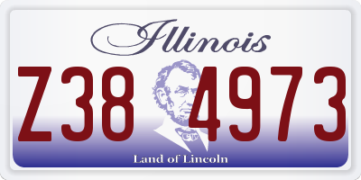 IL license plate Z384973