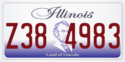 IL license plate Z384983