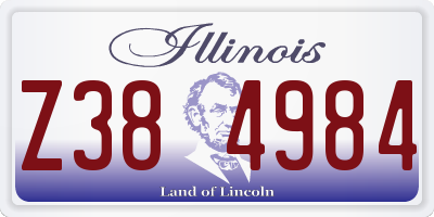 IL license plate Z384984