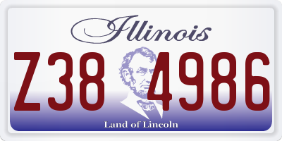 IL license plate Z384986