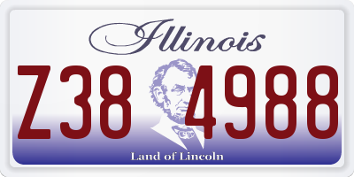 IL license plate Z384988