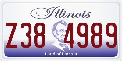 IL license plate Z384989