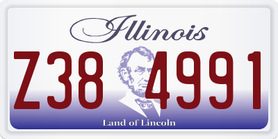 IL license plate Z384991