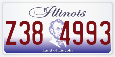 IL license plate Z384993