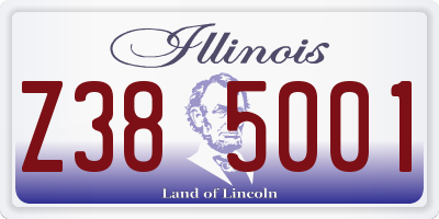 IL license plate Z385001