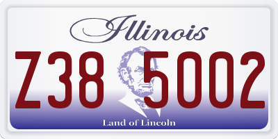 IL license plate Z385002