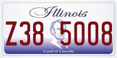IL license plate Z385008