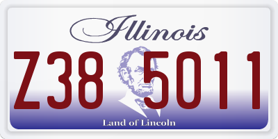 IL license plate Z385011