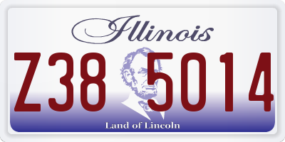 IL license plate Z385014