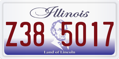 IL license plate Z385017