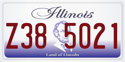 IL license plate Z385021