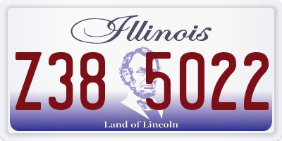 IL license plate Z385022