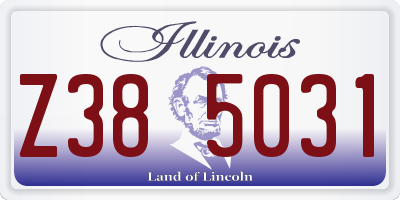 IL license plate Z385031