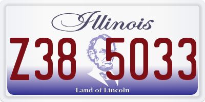 IL license plate Z385033