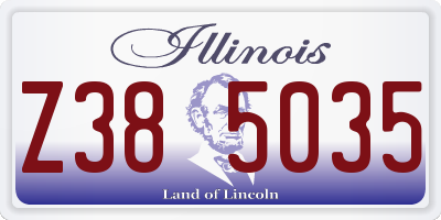 IL license plate Z385035
