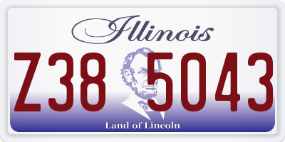 IL license plate Z385043