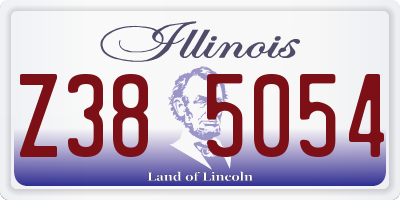 IL license plate Z385054