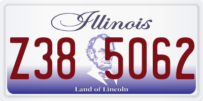 IL license plate Z385062