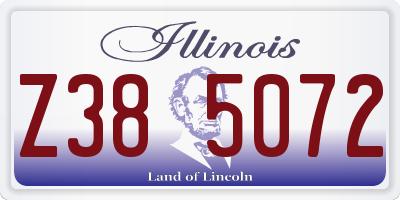 IL license plate Z385072