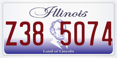 IL license plate Z385074