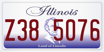 IL license plate Z385076