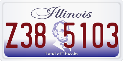 IL license plate Z385103