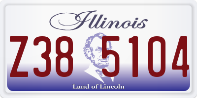 IL license plate Z385104