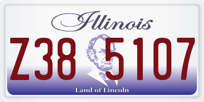 IL license plate Z385107