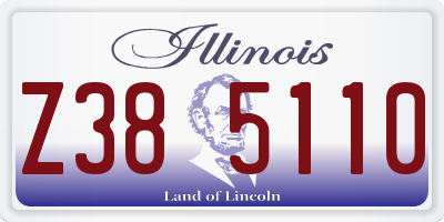 IL license plate Z385110