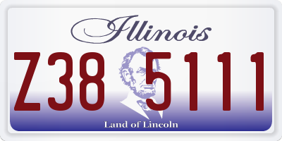 IL license plate Z385111