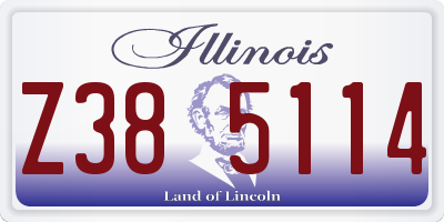 IL license plate Z385114