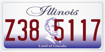 IL license plate Z385117