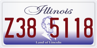IL license plate Z385118