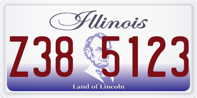 IL license plate Z385123
