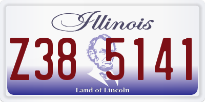 IL license plate Z385141