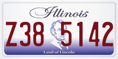 IL license plate Z385142