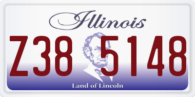 IL license plate Z385148