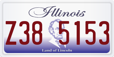 IL license plate Z385153
