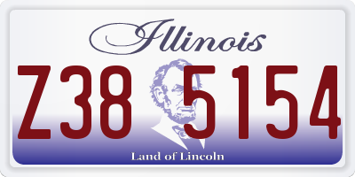 IL license plate Z385154