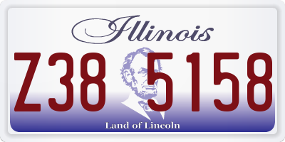 IL license plate Z385158