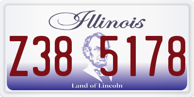 IL license plate Z385178