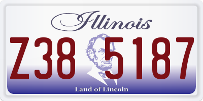 IL license plate Z385187