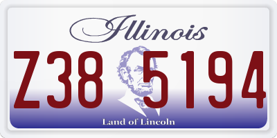 IL license plate Z385194