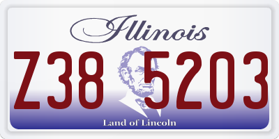 IL license plate Z385203