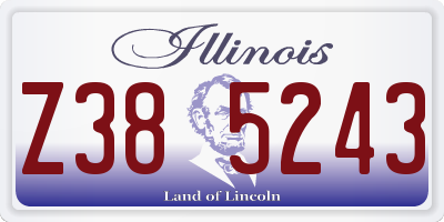 IL license plate Z385243