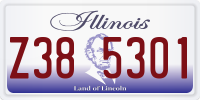 IL license plate Z385301