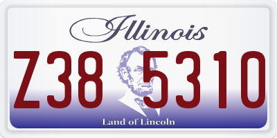 IL license plate Z385310