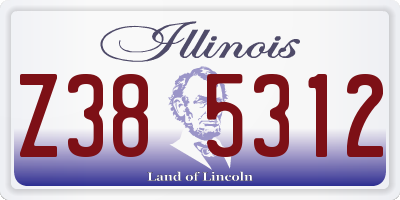 IL license plate Z385312