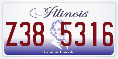 IL license plate Z385316